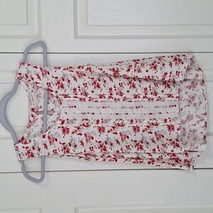 Tucker + Tate High Low Lace Floral Tank Top Size XL (14/16)